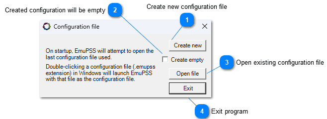 starting EmuPSS first time
