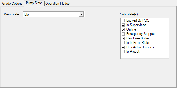 pump state of a fuelling point