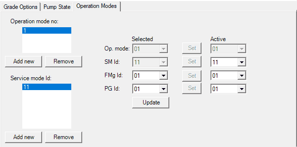 operations modes of a fuelling point